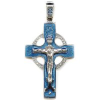 Крест Венцовый большой Распятие с эмалью